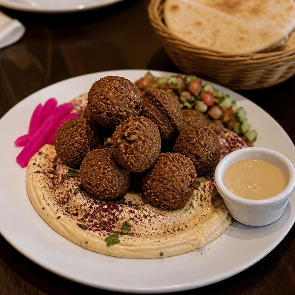 Falafel over hummus